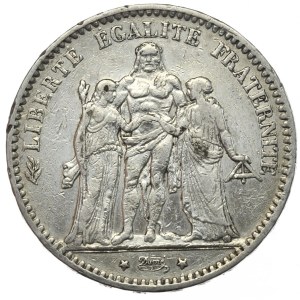 Francja, 5 Franków, 1876r., A, Herkules