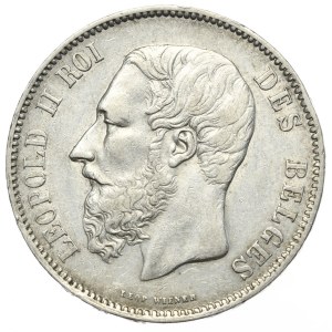 Belgia, 5 franków, 1869r.