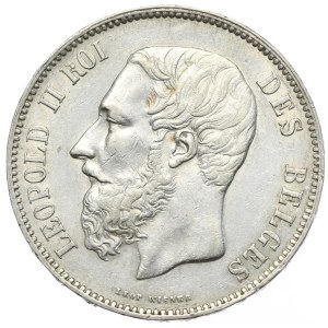 Belgia, 5 Franków, 1873r.