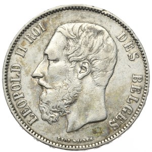 Belgia, 5 Franków, 1873r.