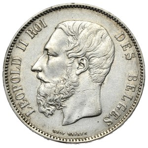 Belgium, 5 Francs, 1876, recent, rarer vintage