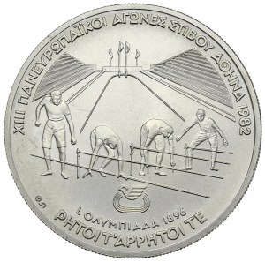 Greece, 500 Drachm, 1981. European Athletics Championships, Athens 1982