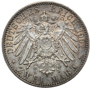 Germany, Prussia, 2 marks 1901 A, Berlin, 300 years of the Kingdom of Prussia