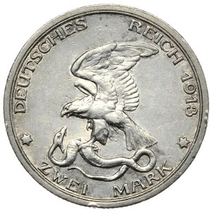 Germany, Prussia, 2 marks 1913, 100th anniversary of the victory at Leipzig