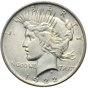 USA, 1 dolár, 1922, Peace, Philadelphia