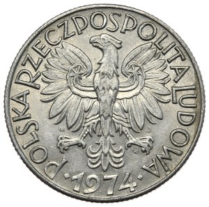 People's Republic of Poland, 5 gold 1974 Fisherman