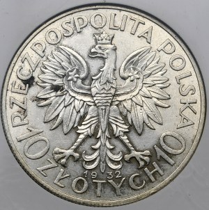Poland, 10 zloty, 1932, without mint mark, GCN AU 55