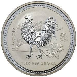 Australia, Year of the Rooster, 2005, Lunar I, 1oz.