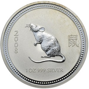 Austrália, Rok myši, 2008/7, Lunár I, 1oz., ZRADA