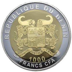 Benin, 1000 franków, 2015r., złota Brytania, 1oz., Rzadkość