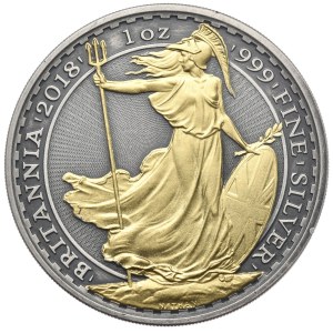 Wielka Brytania, Brytania, 2019r., 1 oz., Rzadkość