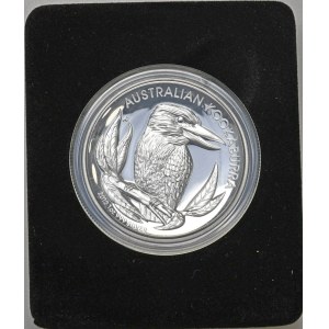 Australia, Kookaburra, 2012r., 1oz. high relief w oryginalnym pudełku.