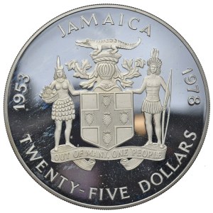 Jamajka, 25 Dolarów, 1978r., 4,04 oz. w oryginalnym pudełku