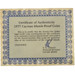 Kajmany, 25 Dolarów, 1977r. w oryginalnym pudełku z certyfikatem