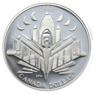 Kanada, 1 dolar 2000, Millenium w oryginalnym pudełku z certyfikatem