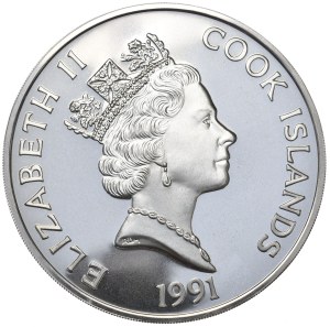 Cook Islands, $100, 1991, 5oz., Rushmore, Rarity
