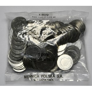III RP, 1 złoty 2019, woreczek menniczy 100 szt.