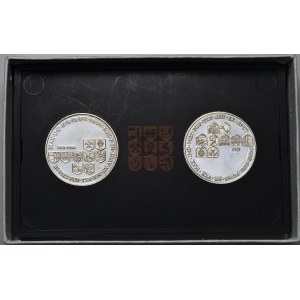 Rakousko, sada 2 stříbrných medailí 1969, v originální krabičce