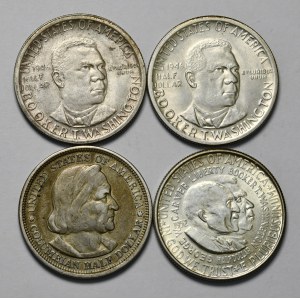 USA, 4 x 1/2 Dollar Set 1893-1952