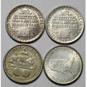 USA, 4 x 1/2 Dollar Set 1893-1952