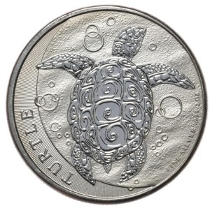 Niue, $5, 2015, Turtle, 2 oz.