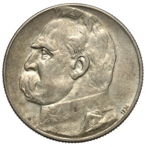 Poland, 5 gold 1934, Pilsudski, shooting eagle