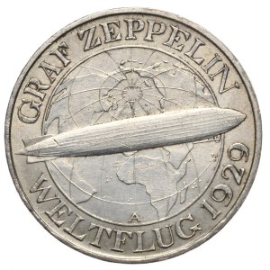 Niemcy, Republika Weimarska, 3 marki 1930 A, Berlin, Graf Zeppelin