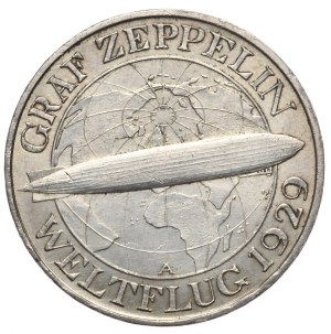 Germany, Weimar Republic, 3 marks 1930 A, Berlin, Graf Zeppelin