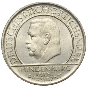 Germany, Weimar Republic, 3 Marks 1929 D, Munich, Hindenburg Oath of Office