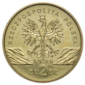 Poland, 2 zloty 1996, hedgehog