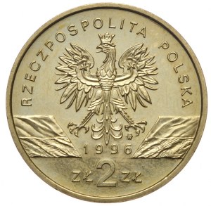 Poland, 2 zloty 1996, hedgehog