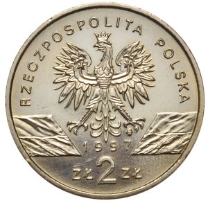 Poland, 2 zloty 1997, stag beetle
