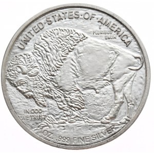 USA, bizon, 1 oz, Srebro 999 (Dead Indian)