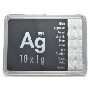 Sztabka 10x1g, Valcambi