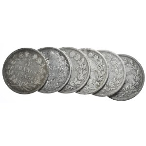 France, 6x5 Francs, 1833-41.