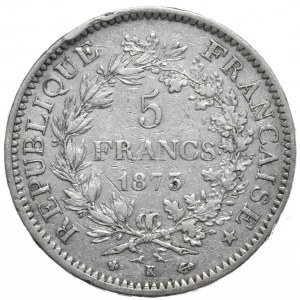 Francúzsko, 5 frankov, 1873, Hercules
