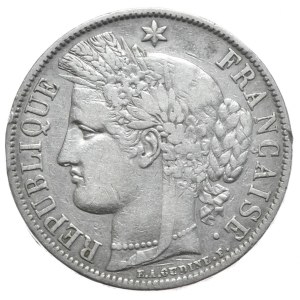 France, 5 Francs, 1851. Ceres