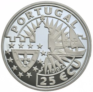 Portugal, 25 Ecu, 1992, Joao II