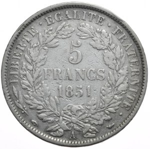 France, 5 Francs, 1851. Ceres