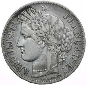 France, 5 Francs, 1849. Ceres