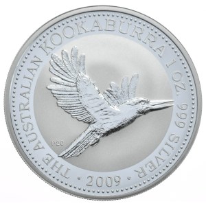 Australia, Kookaburra, 2009, 1 oz. anniversary limited edition for the 20th anniversary of the series, image 1996.
