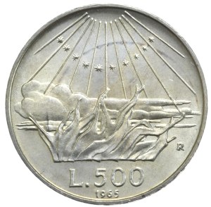 Italy, 500 lira, 1965.