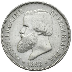 Brazil, 2000 Reis (Reali), 1888.