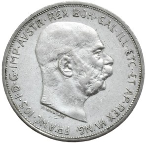 Austria-Hungary, 5 crowns, 1909, large head