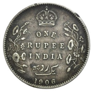 Indie, 1 Rupia, 1906r.