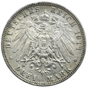 Niemcy, Bawaria, 3 Marki, 1911r.