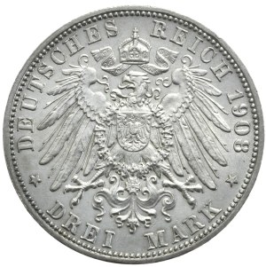 Germany, Bavaria, 3 Marks, 1908.