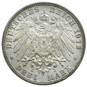 Niemcy, Bawaria, 3 Marki, 1913r.