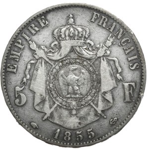 France, 5 Francs, 1855, A