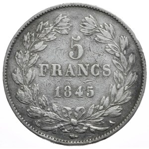 Francja, 5 Franków, 1845r., A